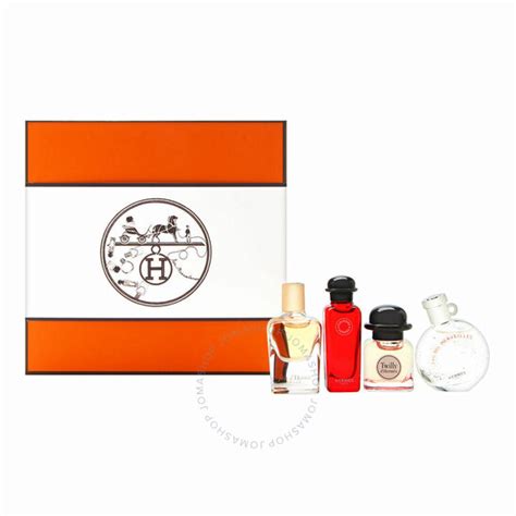 hermes perfume set of 4|Hermes miniature perfume set.